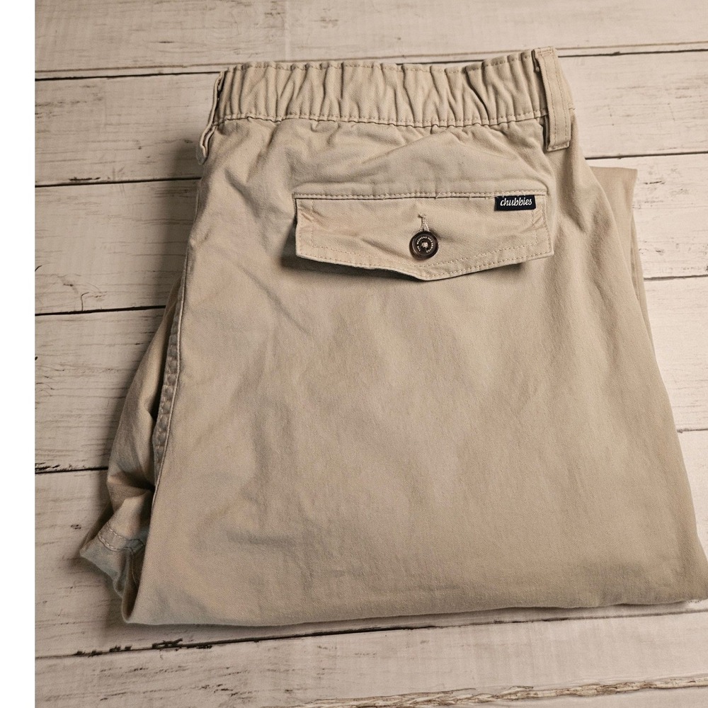 Chubbies Everywear Pants Khaki Tan Regular Fit Stretch Chino Mens Large L 32x30